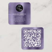 Código QR do Logotipo da Empresa de Lavanda Metáli