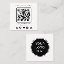 Código QR do logotipo Mídia social personalizada P