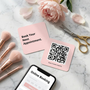 Cartão De Visita Quadrado Código QR para Reservar sua Próxima Consulta