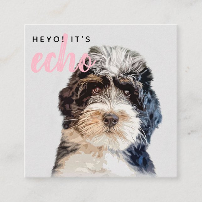 Cartão De Visita Quadrado Código QR personalizado de digitalização dupla de  (Frente)