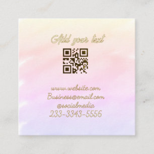 Cartão De Visita Quadrado código QR personalizado simples adicione o texto d