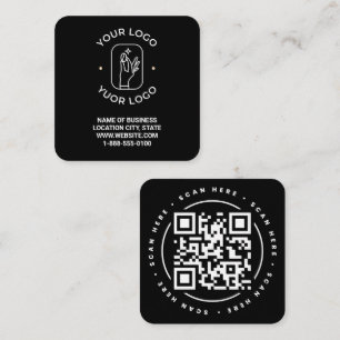 Cartão De Visita Quadrado Código QR Personnalisé