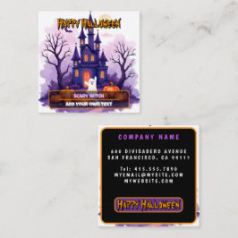 Cartão De Visita Quadrado Coleção Assustadora de Halloween Popular Fofa