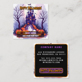 Cartão De Visita Quadrado Coleção Popular Assustadora e Fofa de Halloween