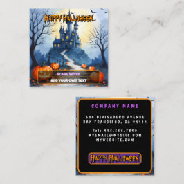 Cartão De Visita Quadrado Coleção Popular de Halloween Assustador Fofo