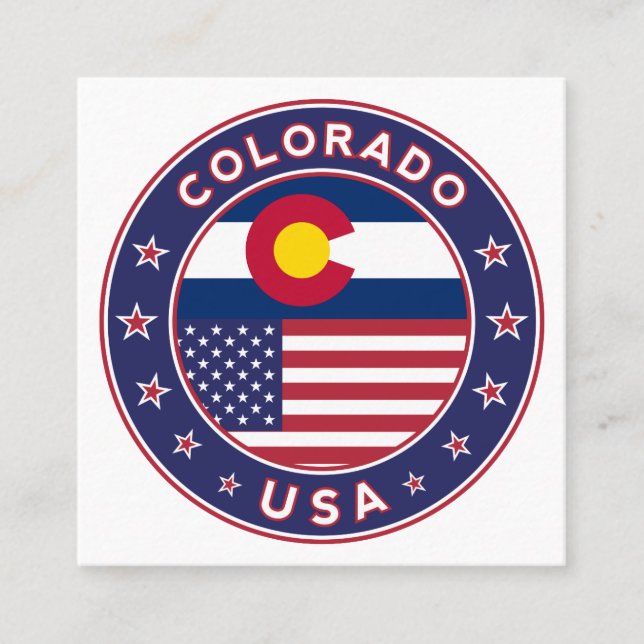 Cartão De Visita Quadrado Colorado (Frente)