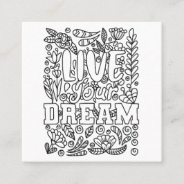 Cartão De Visita Quadrado Colore seu