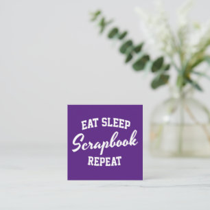 Cartão De Visita Quadrado Coma Sonho Álbum de Recortes Repita Álbum de Recor
