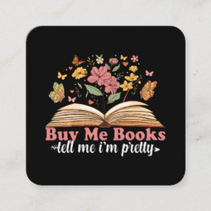 Cartão De Visita Quadrado Comprem-me Livros E Digam-me Para Calarattdlag