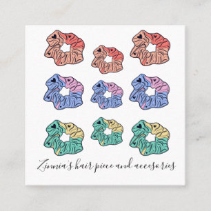 Cartão De Visita Quadrado Compro Colorir Peça de Cabelo