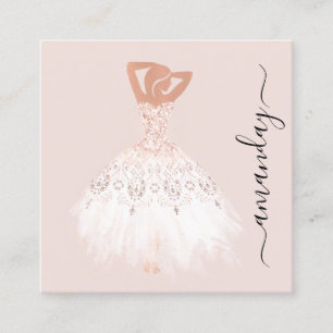 Cartão De Visita Quadrado Compro Designer de Moda Código QR do Logotipo de R