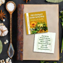 Cartão De Visita Quadrado Compro Herb Duplo