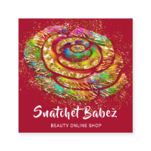 Compro online Red Rainbow Dourado QR Code Squar