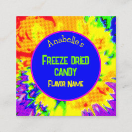 Cartão De Visita Quadrado Congelar Doces Secos, Diversão Colorida