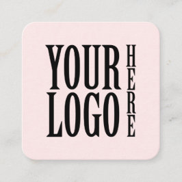 Cartão De Visita Quadrado Connect with us Social Media QR Code Pink Square