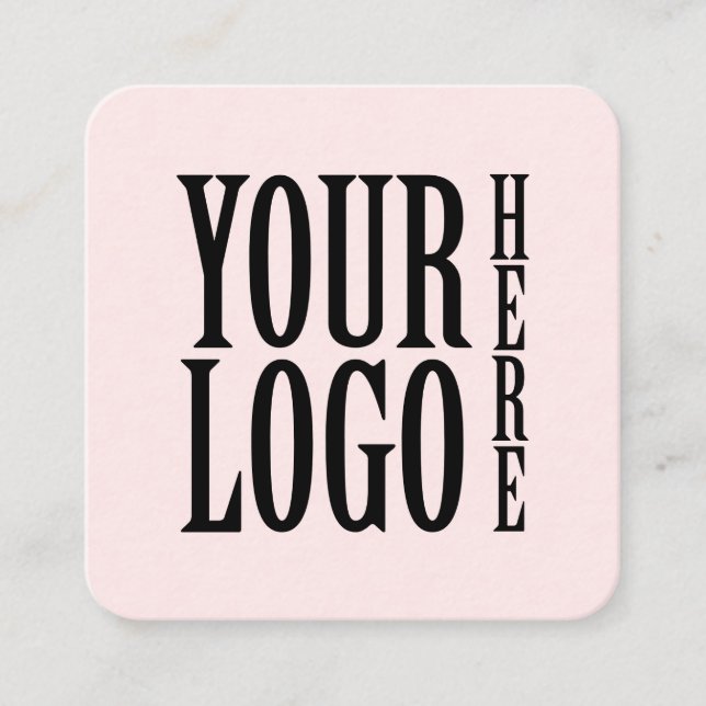 Cartão De Visita Quadrado Connect with us Social Media QR Code Pink Square (Frente)