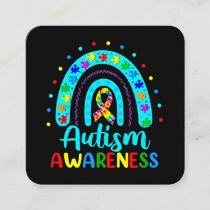 Cartão De Visita Quadrado Conscientização do Autismo