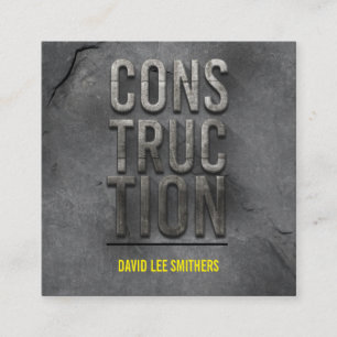 Cartão De Visita Quadrado Construção/empreiteiro moderno