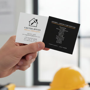 Cartão De Visita Quadrado Construtor Geral Construção
