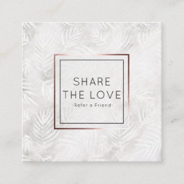 Cartão De Visita Quadrado Consulte um salão de beleza da referência das