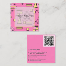 Consultor de Código QR Retro Pink Memphis anos 80