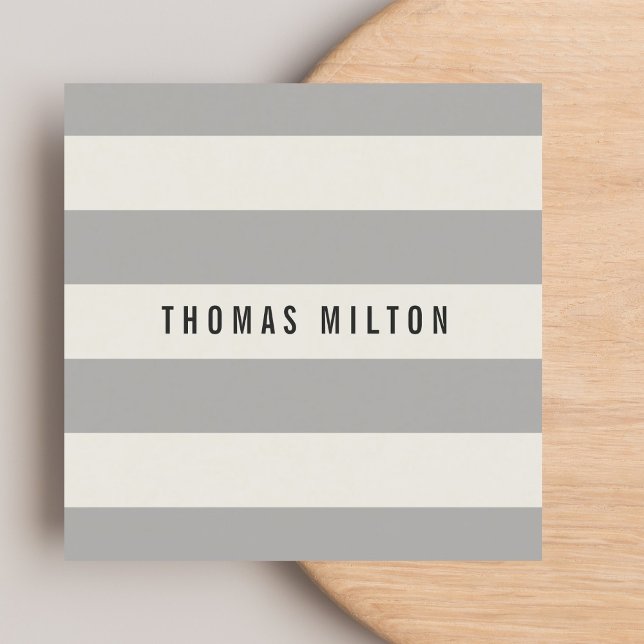 Cartão De Visita Quadrado Consultor de distribuição de Cinzas Elegante moder (Criador carregado)