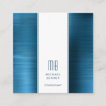 Consultor de Folha Metálica Azul Monogramada