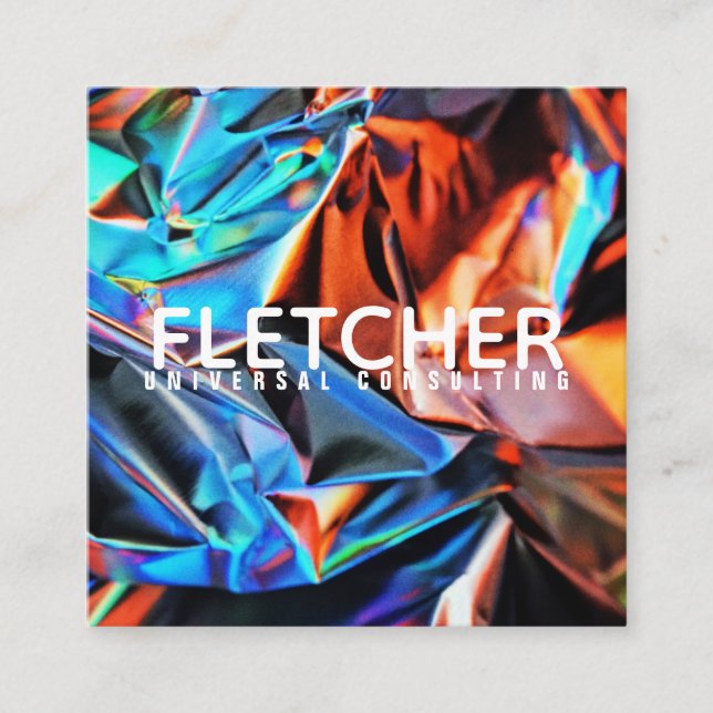 CARTÃO DE VISITA QUADRADO COR (Frente)