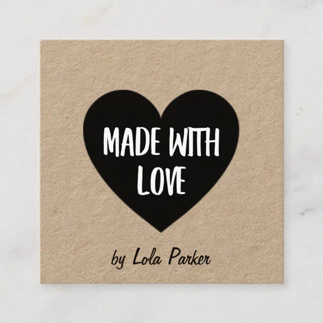 180 Etiquetas Handmade With Love - Feito a mão com amor