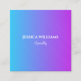 Cartão De Visita Quadrado Cores do gradiente de pastel chic