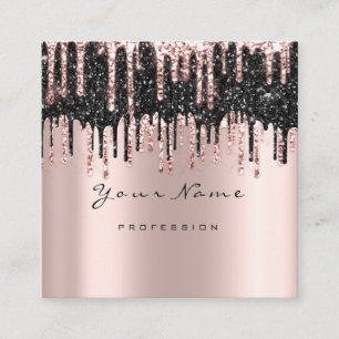 Cartão De Visita Quadrado Correio de Instag FB do brilho dos marrons da cera