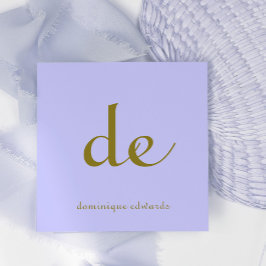 Cartão De Visita Quadrado Cosméticos Roxos Simples e Elegantes de Código QR