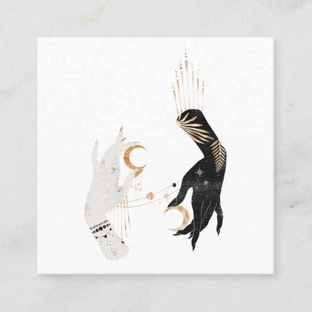 Cartão De Visita Quadrado Cosmia Mística (Frente)