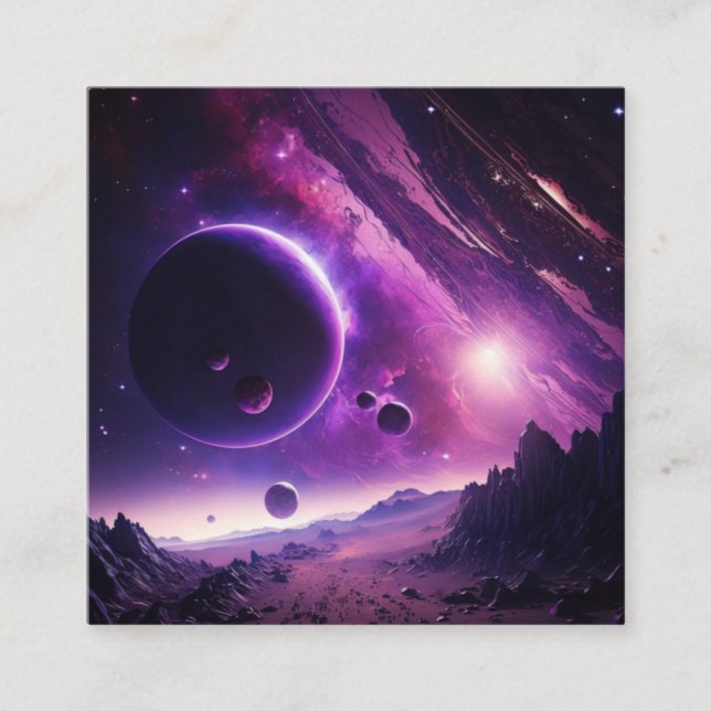 Cartão De Visita Quadrado Cosmos Visitenkarte (Frente)