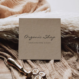 Cartão De Visita Quadrado Craft simples para empresas modernas