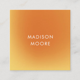 Cartão De Visita Quadrado Creative Colorful Orange Gradient Ombré