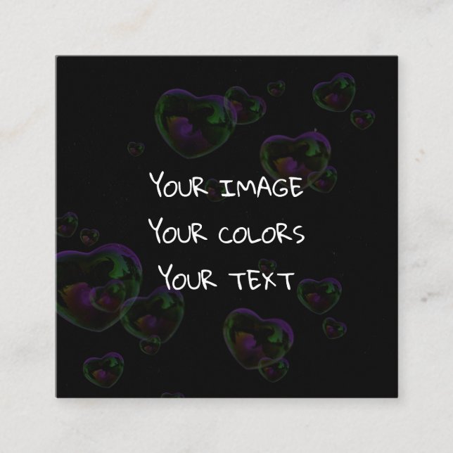 Cartão De Visita Quadrado Criar um personalizado (Frente)