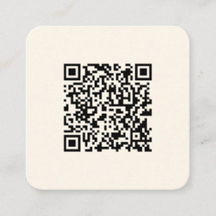 Cartão De Visita Quadrado Crie Instantaneamente um Código QR Branco Esmaec
