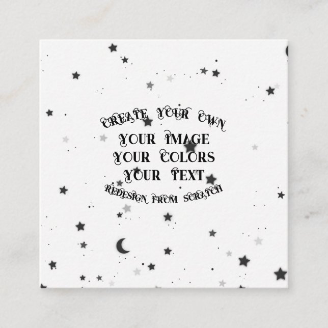 Cartão De Visita Quadrado Crie seu personalizado personalizado (Frente)