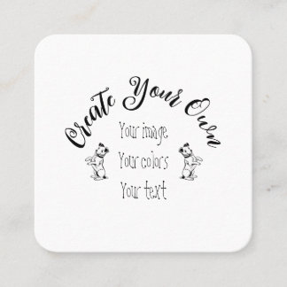 Cartão De Visita Quadrado Crie seu próprio personalizado