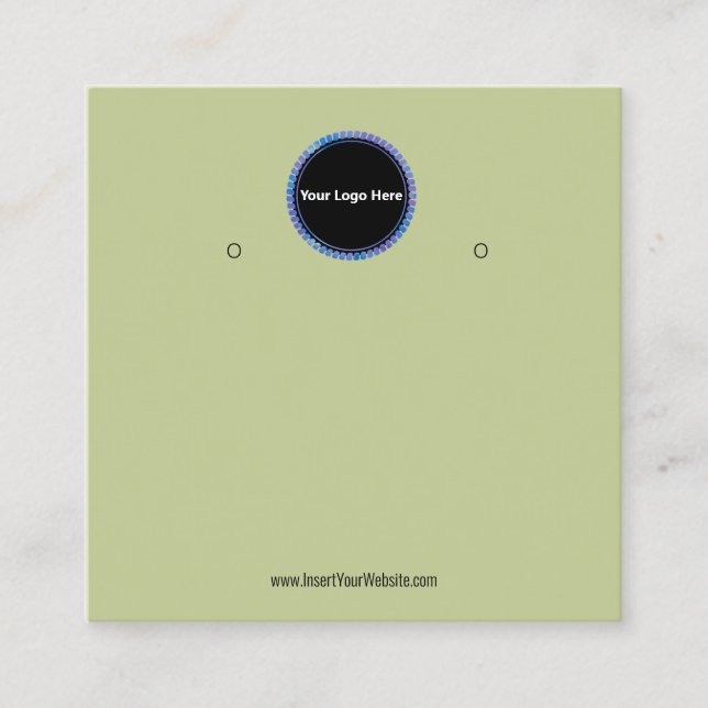 Cartão De Visita Quadrado Crie sua placa de vídeo com gravação personalizada (Frente)