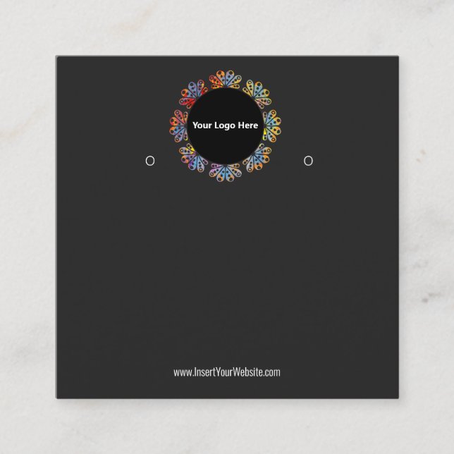 Cartão De Visita Quadrado Crie sua placa de vídeo com gravação personalizada (Frente)