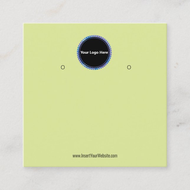 Cartão De Visita Quadrado Crie sua placa de vídeo com gravação personalizada (Frente)