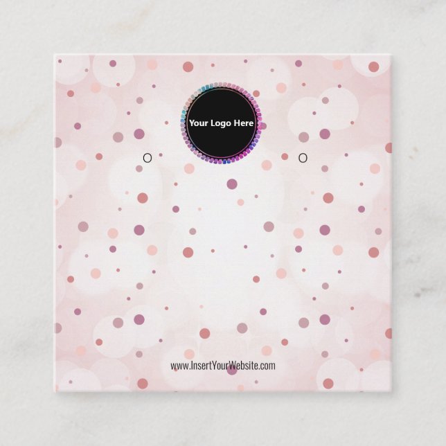 Cartão De Visita Quadrado Crie sua placa de vídeo com gravação personalizada (Frente)