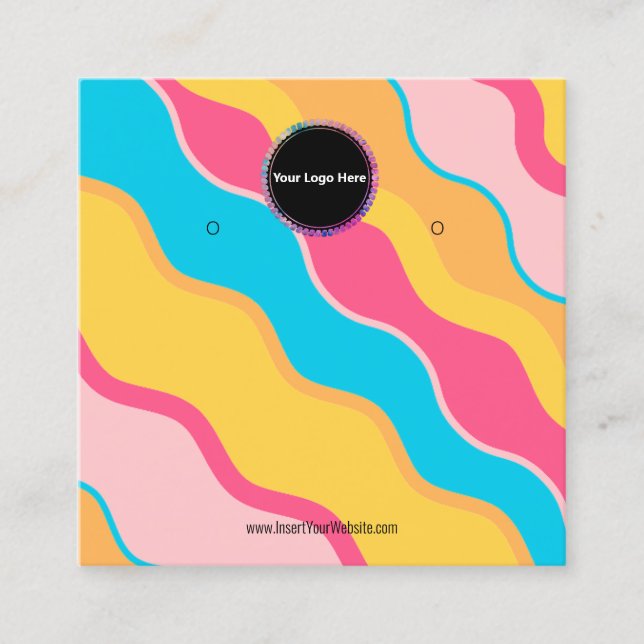 Cartão De Visita Quadrado Crie sua placa de vídeo com gravação personalizada (Frente)