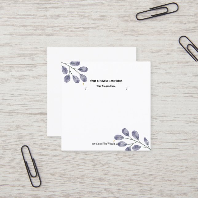 Cartão De Visita Quadrado Crie sua placa de vídeo com gravação personalizada (Frente/Verso In Situ)