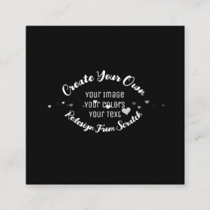 Cartão De Visita Quadrado Crie sua própria imagem personalizada