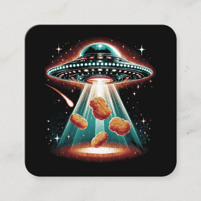 Cartão De Visita Quadrado Crispy Chicken Nugget (Frente)