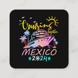 Cartão De Visita Quadrado Cruzeiro de Família no México