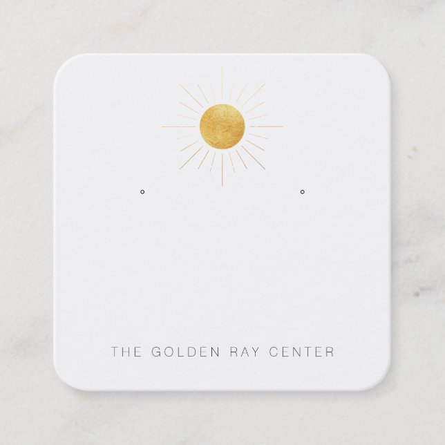 Cartão De Visita Quadrado custom-Laurie- Keep - com buracos (Frente)